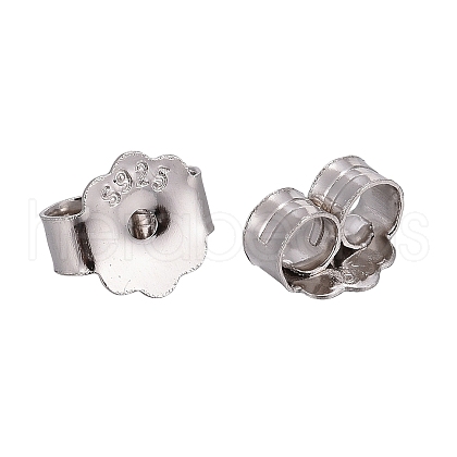 Rhodium Plated 925 Sterling Silver Friction Ear Nuts STER-L063-09P-1