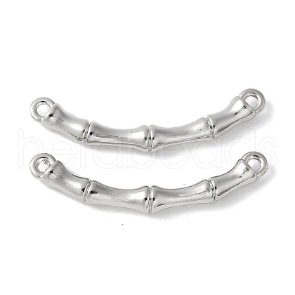 Alloy Curved Bamboo Stick Connector Charms PALLOY-S044-07A-P-1