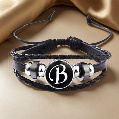Adjustable Imitation Leather Cord Multilayer Bracelets WGB28DF-02-1