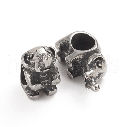 304 Stainless Steel European Beads OPDL-G009-14AS-1