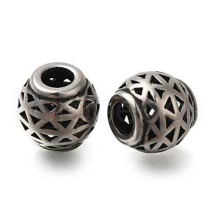 304 Stainless Steel European Beads STAS-D191-05Q-AS-1