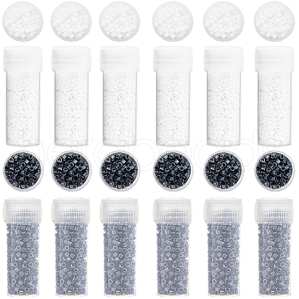 SUNNYCLUE 60G 2 Style Cylinder Seed Beads SEED-SC0001-26-1