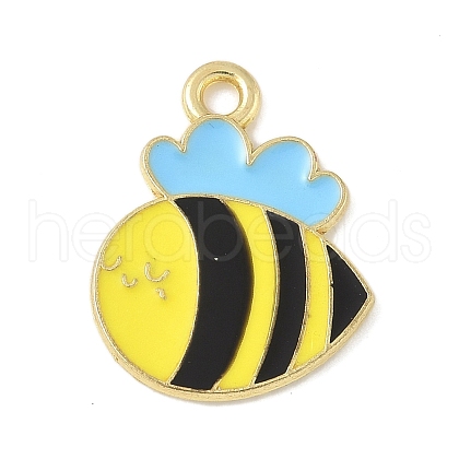 Bees Theme Alloy Enamel Pandants FIND-M083-06K-G-1