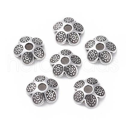 Tibetan Style Bead Caps TIBEB-S039-046AS-NR-1