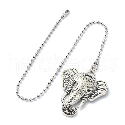 Elephant Tibetan Style Alloy Ceiling Fan Pull Chain Extenders FIND-JF00113-1