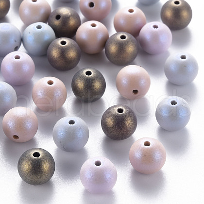 Spray Painted Acrylic Beads MACR-S373-43J-1