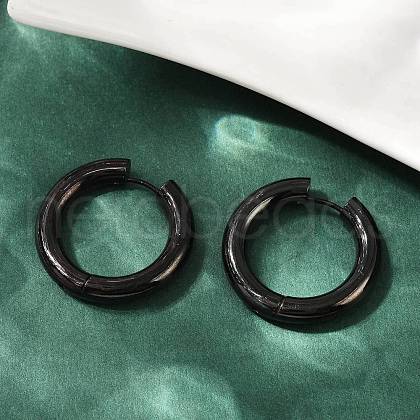 202 Stainless Steel Polishing Hoop Earrings EJEW-M106-02EB-07-1