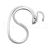 Non-Tarnish 201 Stainless Steel Herringbone Chain Necklaces NJEW-M187-06P-3