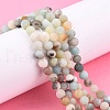 Natural Flower Amazonite Beads Strands X-G-G692-01F-6mm-6