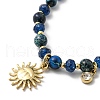 2Pcs 2 Style Natural Lapis Lazuli Beaded Stretch Bracelets Set BJEW-K238-09G-3