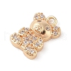 Brass with Clear Cubic Zirconia Charms KK-N256-25D-G-2