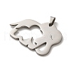 Non-Tarnish 304 Stainless Steel Pendants STAS-O005-24A-P-2