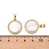 Brass Micro Pave Clear Cubic Zirconia Pendants KK-N254-191G-3