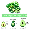 15Pcs 3 Styles Opaque Resin Fruit Pendants RESI-YW0001-72-2