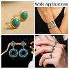 HOBBIESAY 100Pcs Craft Findings Dyed Synthetic Turquoise Gemstone Flat Back Dome Cabochons TURQ-HY0001-04-6