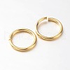 Eco-Friendly PVD Vacuum Plating & Long-Lasting Plated Brass Open Jump Rings KK-E663-10mm-G-2