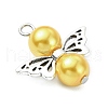 24Pcs 24 Colors Glass Pearl Pendants PALLOY-JF03066-5