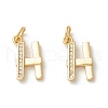 Rack Plating Eco-friendly Brass Micro Pave Clear Cubic Zirconia Charms KK-D072-01G-H-NR-1
