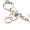 Rack Plating Brass Flat Round Link Bracelet Making with Tray BJEW-A010-03A-P-3