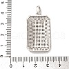 Brass Micro Pave Cubic Zirconia Pendants KK-U076-03P-01-3