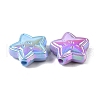 UV Plating Opaque Acrylic Beads MACR-F083-04-2