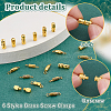   120Pcs 6 Styles Brass Screw Clasps KK-PH0010-75-4