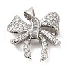 Brass Micro Pave Clear Cubic Zirconia Pendants FIND-Z041-05P-1