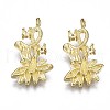 Brass Pendant Enamel & Rhinestone Settings KK-S349-299-NF-1