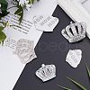 SUPERFINDINGS 12Pcs Heart & Star Glitter Hotfix Rhinestone DIY-FH0003-47-3