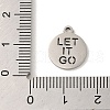 Non-Tarnish 201 Stainless Steel Charms STAS-E217-04P-3