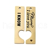 Mother's Day 201 Stainless Steel Big Pendants STAS-R002-21G-03-1