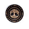 Flat Round Wood Bracelet Display Trays PAAG-PW0009-01B-1