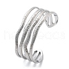 304 Stainless Steel Cuff Bangles BJEW-B108-10P-4