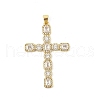 Brass Micro Pave Cubic Zirconia Pendants KK-P300-22G-1