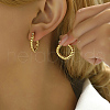 304 Stainless Steel Hoop Earrings YY3113-2-2