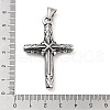 Retro 304 Stainless Steel Big Pendants STAS-I205-21AS-A-3