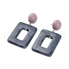 Alloy Plastic Studs Earrings for Women EJEW-K280-01B-1