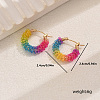 Elegant Stainless Steel Colorful Hoop Earrings MZ4594-5