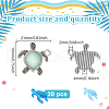 GOMAKERER 20Pcs Tibetan Style Alloy Pendants FIND-GO0003-23B-2