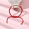Polyester Cord Braided Bead Bracelets for Women BJEW-L698-04G-01-1