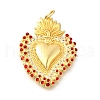 Brass Micro Pave Cubic Zirconia Pendants KK-U072-28G-1