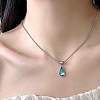 Alloy Resin Teardrop Pendant Necklaces for Women FS-WGAA4C8-01-4