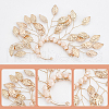 ANATTASOUL 2Pcs 2 Style PVC/Plastic Pearl Beaded Flower of Life Cuff Earrings EJEW-AN0001-60-3