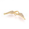 Brass Micro Pave Cubic Zirconia Pendants KK-N261-08G-2