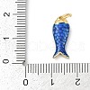 Brass Enamel Pendants KK-U062-22G-03-3