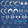 SUNNYCLUE DIY Moon and Star Earring Making Kit DIY-SC0020-19-2