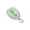 Glass Seed Beaded Hot Air Balloon Pendants PALLOY-MZ00662-01-3