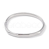 Non-Tarnish 304 Stainless Steel Faceted Ring Hinged Bangles for Women BJEW-C071-16P-2