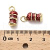 Brass Enamel Charms KK-M324-23G-3