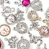 Alloy Rhinestone Pendants ALRI-XCP0001-14GP-2